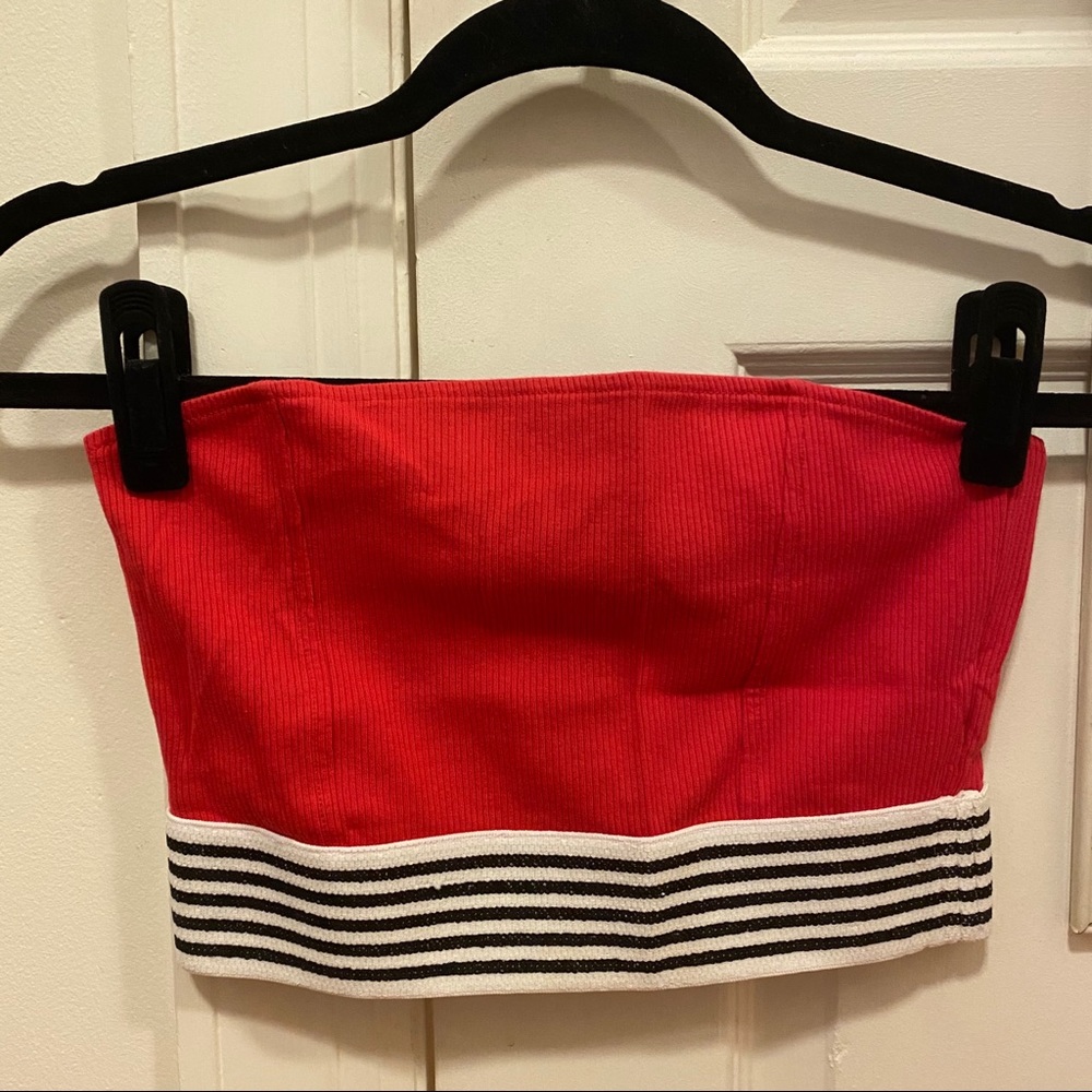 Bandeau Ribbed Crop Top